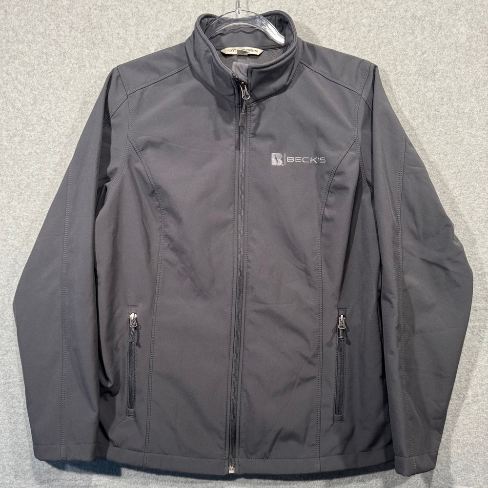 Port‎ Authority Soft Shell Jacket Beck's Logo Full Zip Gray Women's L